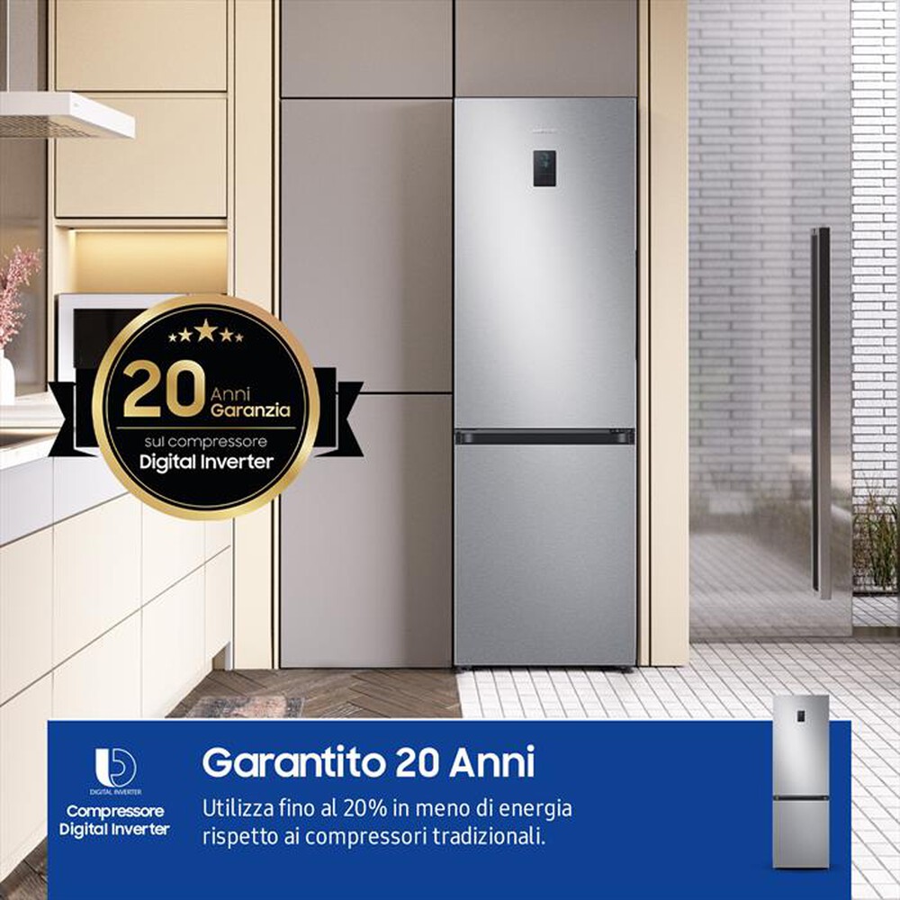 "SAMSUNG - Frigorifero combinato RB34C675DSA/EF Classe D-SILVER INOX"