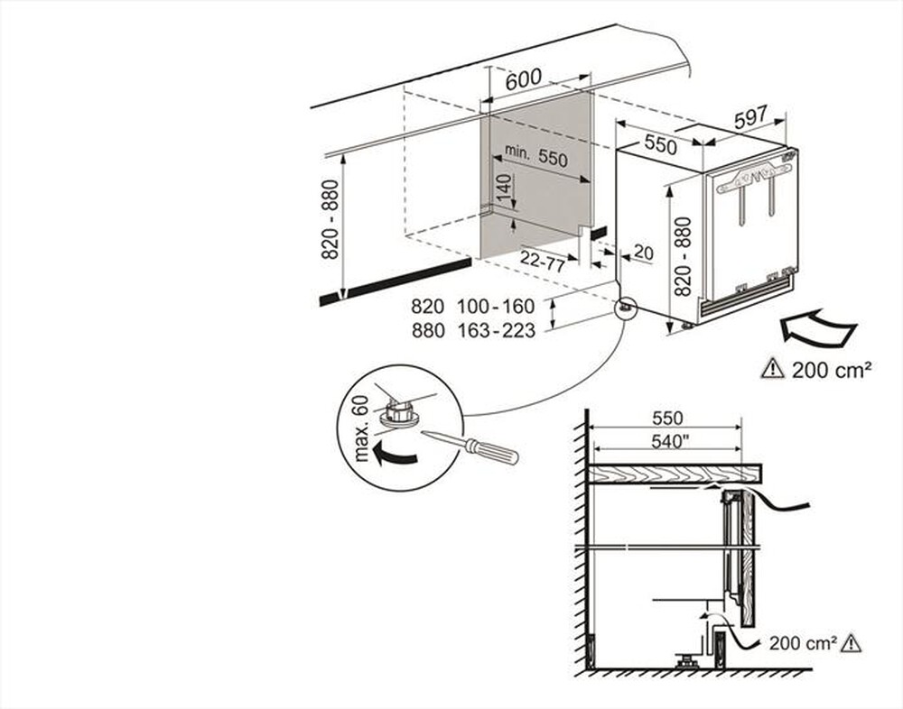 "LIEBHERR - Congelatore incasso SUIG 1514-21 Classe E 98 lt"