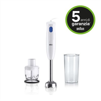 BRAUN - Frullatore a immersione Minipimer MQ10.201M-Bianco