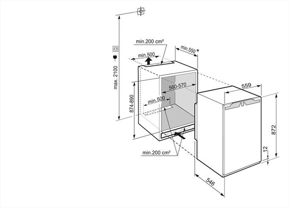 "LIEBHERR - Congelatore verticale IFNE 3924-20 Classe E 87 lt-Bianco"