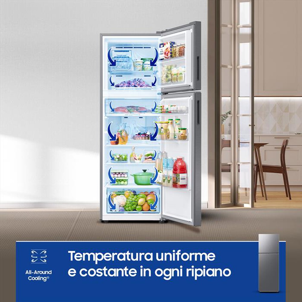 "SAMSUNG - Frigorifero 2 porte RT31CG5624S9ES Classe E 297 lt-Metal Inox"