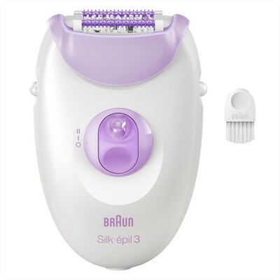 BRAUN - Epilatore SILK-ÉPIL 3 3-000-BIANCO/VIOLA