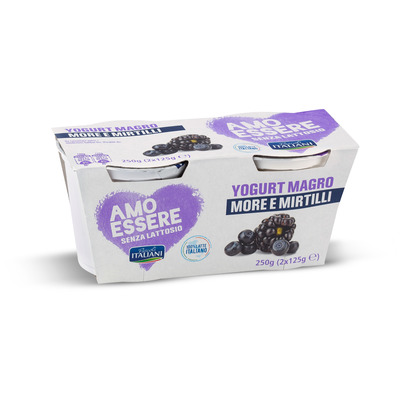 YOGURT MAGRO MOR/MIR. S/LATT.2X125G - AMO ESSERE SENZA LATTOSIO