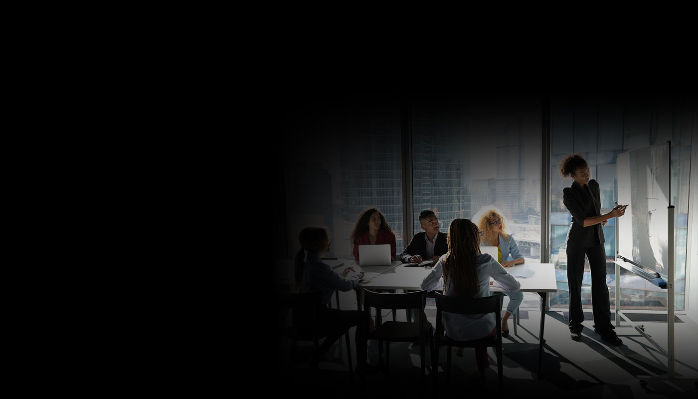 Women at a conference table