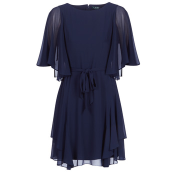 Abbigliamento Donna Abiti corti Lauren Ralph Lauren NAVY-3/4 SLEEVE-DAY DRESS Marine