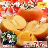 【予約受付】10/20~順次出荷【約7kg~7.5kg】奈良県産 種なし柿 平核無柿・刀根柿