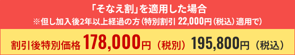 「そなえ割り」を適応した場合