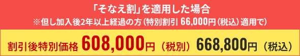 「そなえ割り」を適応した場合