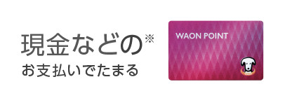 現金などの※ お支払いでたまる