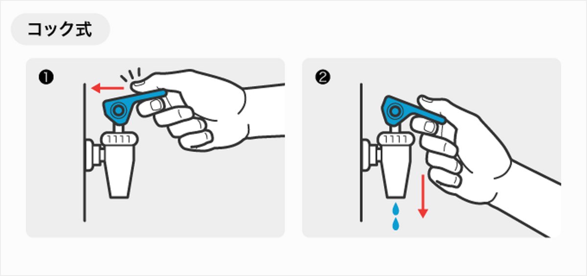コック式のウォーターサーバーの画像