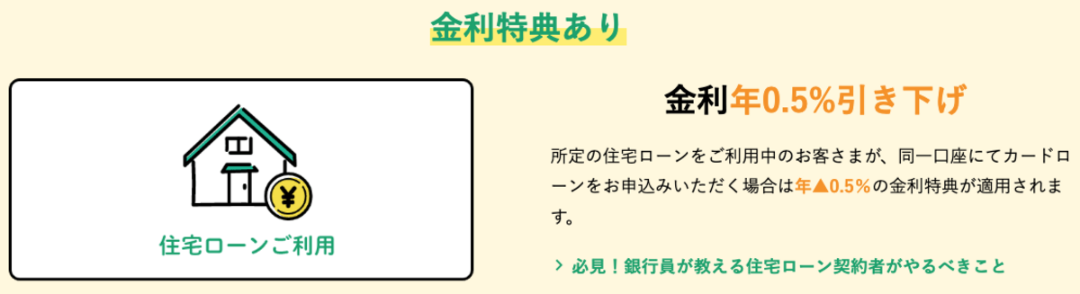 りそなカードローン金利特典ありの画像