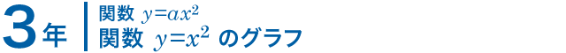 3年；関数 y=ax^2/関数 y=x^2 のグラフ