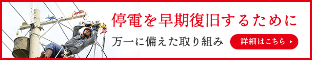 停電を早期復旧するために 万一に備えた取組み 詳細はこちら