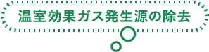 温室効果ガス発生源の除去