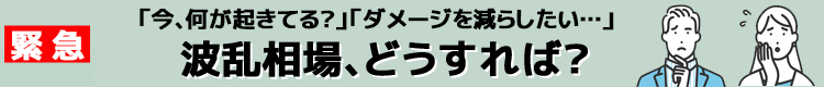 波乱相場、どうすれば？