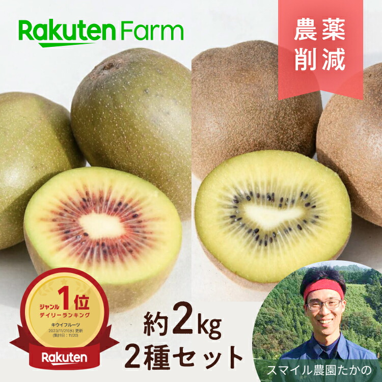 キウイ紅黄<br>2種セット 約２kg