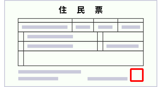 補助書類の住民票