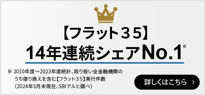 【フラット３５】14年連続シェアNo.1