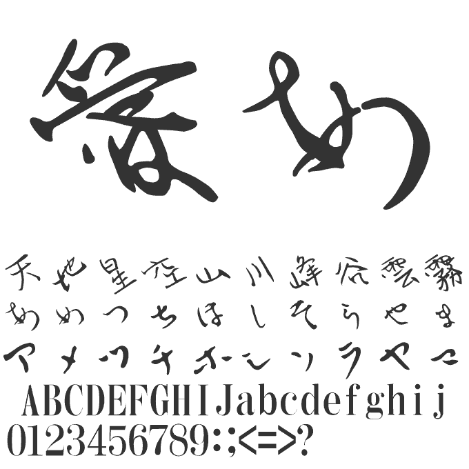 想いが伝わる筆文字フォント20書体セット 手書き屋本舗 清祐 文字見本