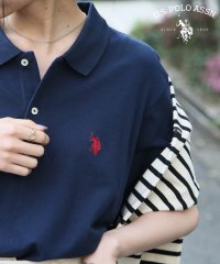 【U.S. POLO ASSN. / ユーエスポロアッスン】ワンポイント ロゴ ポロシャツ 半袖 ゆったり ユニセックス ゴルフ カットソー 刺繍 通気性