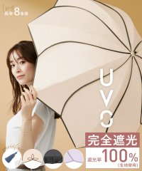 Wpc．/【Wpc.公式】日傘 UVO(ウーボ) 8本骨 フローラル 親骨55cm 大きい 完全遮光 遮熱 UVカット100% 晴雨兼用 レディース 長傘/505873954