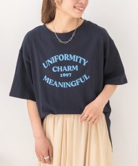 ad thie/アドティエ ad thie 裾ラウンド・オーバーサイズロゴプリントTシャツ/505938117