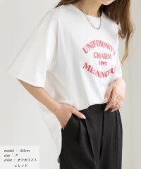 ad thie/アドティエ ad thie 裾ラウンド・オーバーサイズロゴプリントTシャツ/505938117