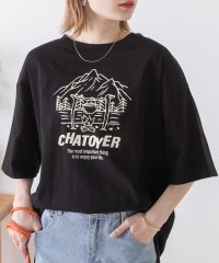 ad thie/アドティエ ad thie 裾ラウンド・オーバーサイズ キャンプモチーフロゴTシャツ/505938121