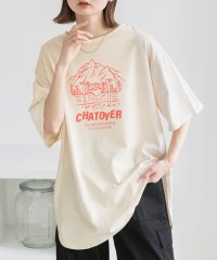 ad thie/アドティエ ad thie 裾ラウンド・オーバーサイズ キャンプモチーフロゴTシャツ/505938121