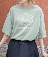 ad thie/アドティエ ad thie 裾ラウンド・オーバーサイズ キャンプモチーフロゴTシャツ/505938121