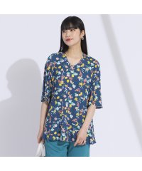 Liliane Burty/ドイツ製素材シープリント　VネックTシャツ/505984548