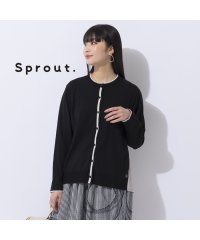 Liliane Burty/【Sprout.】バックコンシャス　配色使いカーディガン/505991364