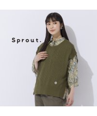 Liliane Burty/【Sprout.】アイレット編み　プルオーバーニットベスト/506439970