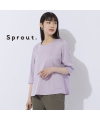 Liliane Burty/【Sprout.】バイオシルケットスムース　ロゴ刺繍Ｔシャツ/506439976