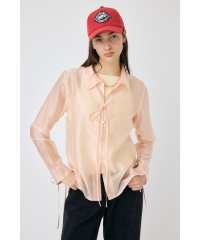 moussy/RIBBON シアーシャツ/506596556