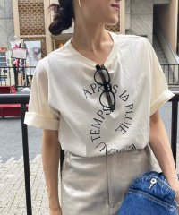 le.coeur blanc/《手洗い可能》BEAU TEMPS ロゴプリントTシャツ/506791703