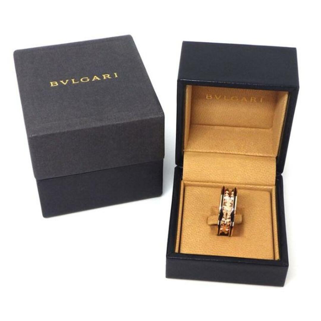 BVLGARI(ブルガリ)のブルガリ BVLGARI リング B-zero1 ビーゼロワン ロック 358015 2バンド スパイラル ゴールド スタッズ K18PG ブラック セラミック 黒 21.5号 / #63 【中古】 レディースのアクセサリー(リング(指輪))の商品写真