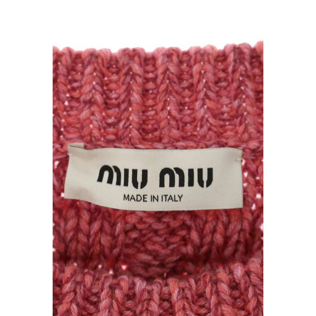 miumiu(ミュウミュウ)のミュウミュウ  MMF837 バックロゴカシミヤ混ケーブルニット レディース 42 レディースのトップス(ニット/セーター)の商品写真