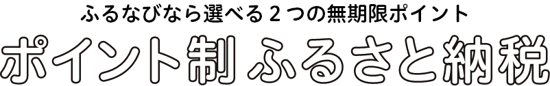 ふるなびなら選べる2つの無期限ポイント ポイント制ふるさと納税