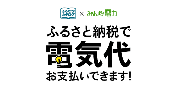 【ふるなびカタログ × みんな電力】 ふるさと納税で電気代をお支払いできます！