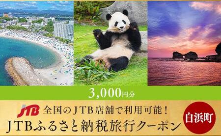 【白浜町、那智勝浦町、上富田町】JTBふるさと納税旅行クーポン（3,000円分）