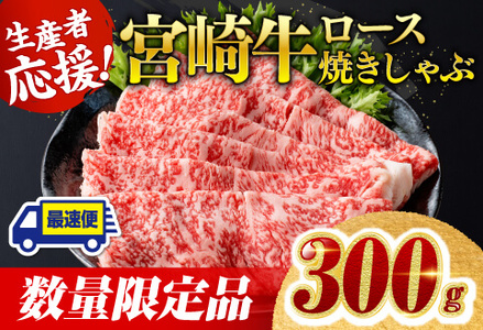 【最速便・数量限定】宮崎牛ロース焼きしゃぶ300g【 肉 牛肉 黒毛和牛 国産 牛肉 宮崎県産 牛肉 ロース 牛肉スライス 薄切り すき焼き牛肉 しゃぶしゃぶ 牛肉 スキヤキ 牛肉 肉牛 A4ランク牛肉 4等級 牛肉 A5 牛肉 5等級 牛肉 牛肉 300g 牛 送料無料牛肉 】