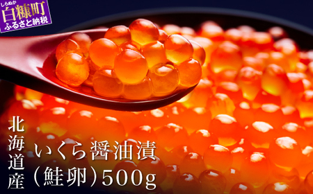 極上の大粒いくら 500g ( 250g × 2 ) シラリカいくら（醤油味） 鮮度維持にこだわった極上品 いくら 醤油漬け 鮭卵 鮭いくら 小分け 海鮮 送料無料 人気 ランキング 北海道 白糠町 _K017-1036