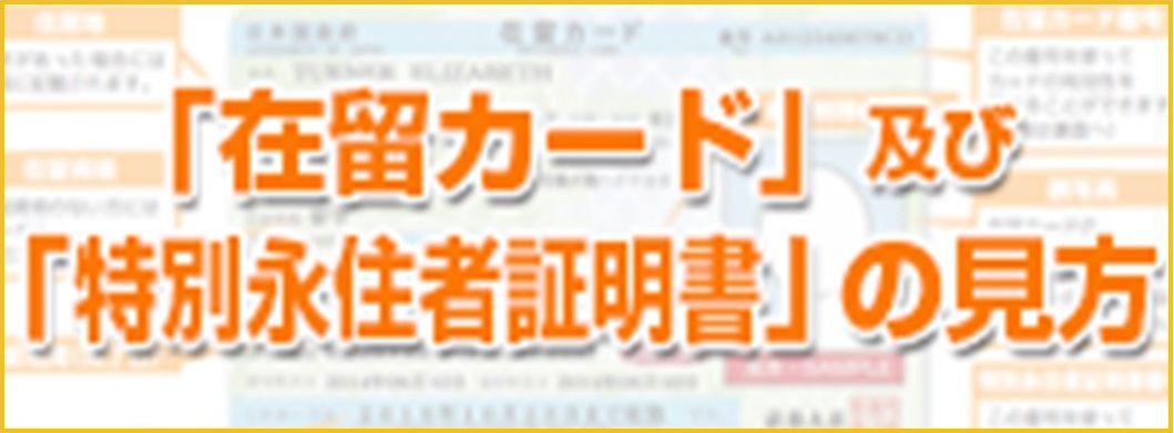 「在留カード」及び「特別永住者証明書」の見方