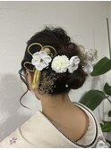 成人式なお団子ヘアー