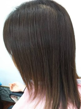 ヘアーズクレッセント(CRESCENT)の写真/【縮毛矯正+カラー+TR￥16500】自然なさらツヤストレートでまとまりやすく、朝のお手入れも快適に☆