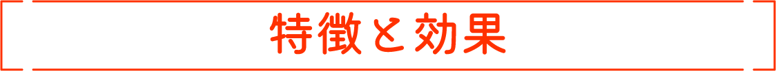 特徴と効果