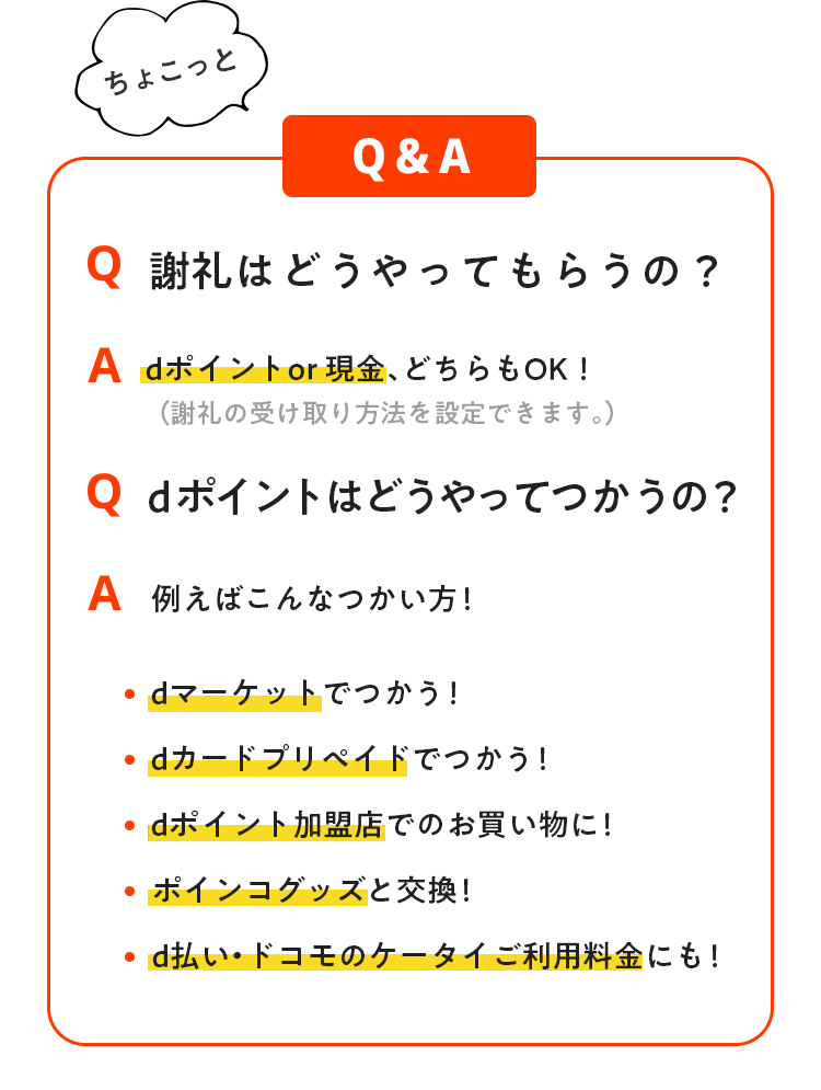 ちょこっと Q&A