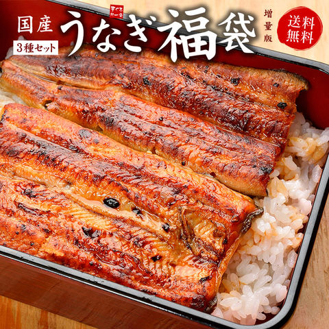 国産 うなぎ福袋 増量版タレ・山椒つき 送料無料