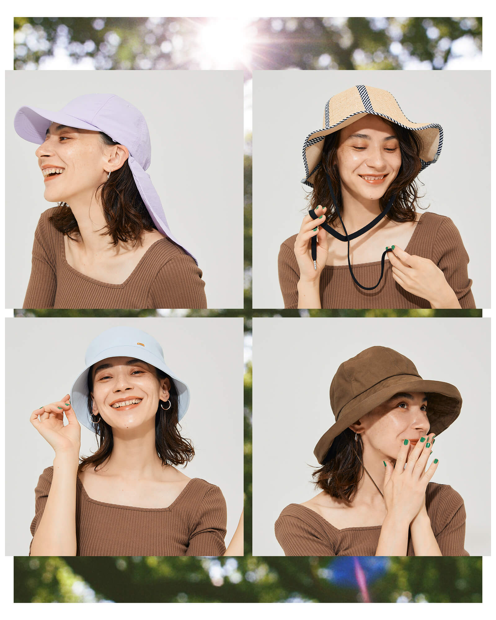 紫外線をおしゃれにカット！ 多種多彩な夏の帽子
